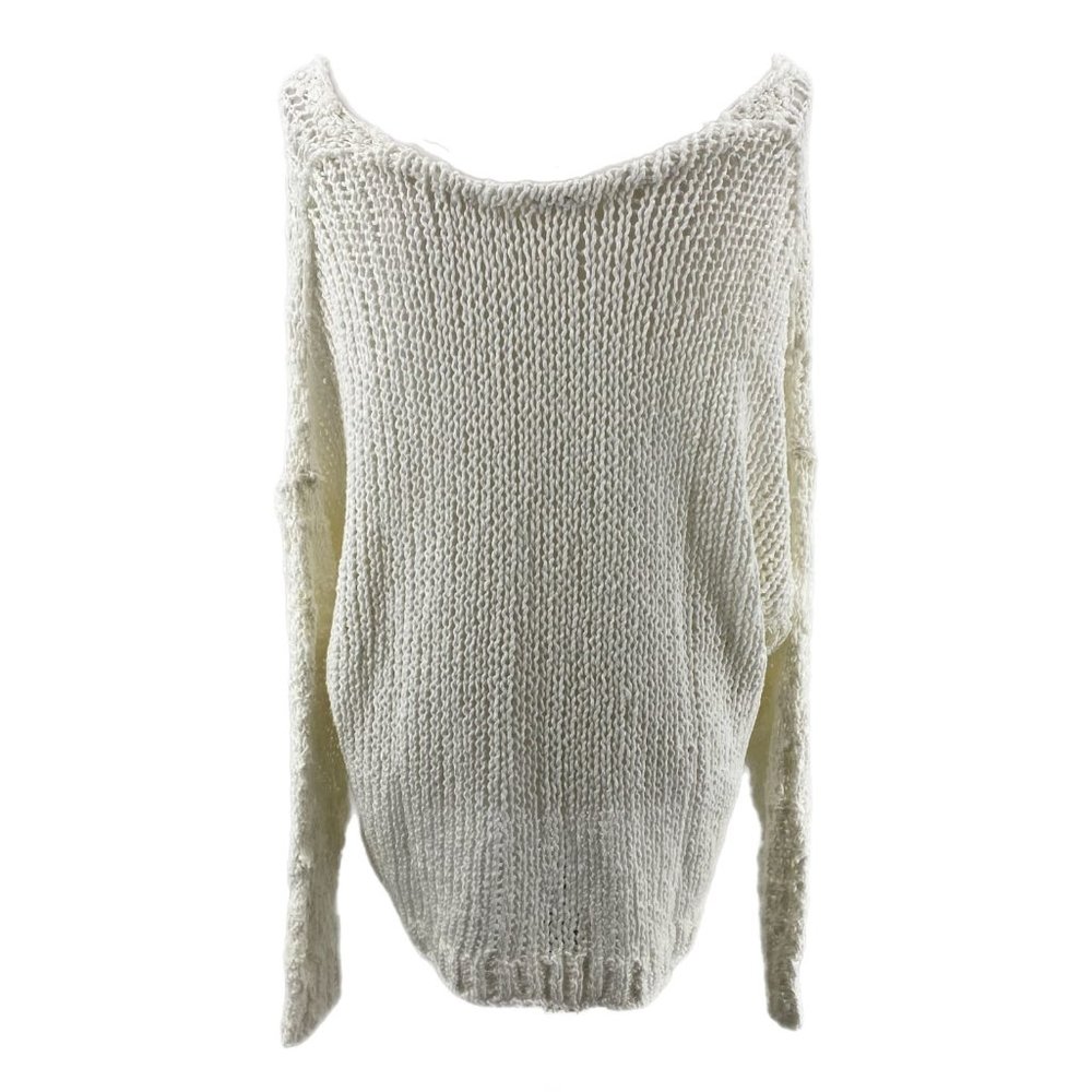 Free People White Off-the-Shoulder Sweater | Long Sleeve Pullover - Picture 2 of 6